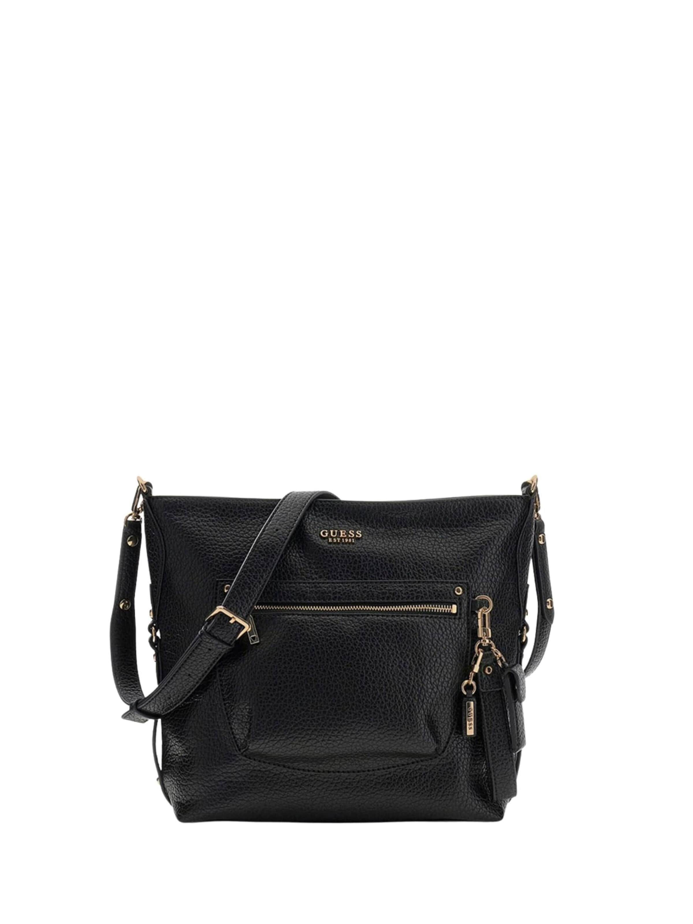 GUESS Kabelka 'Guess Sacs à main Silvye Bucket Black' – černá: přední strana