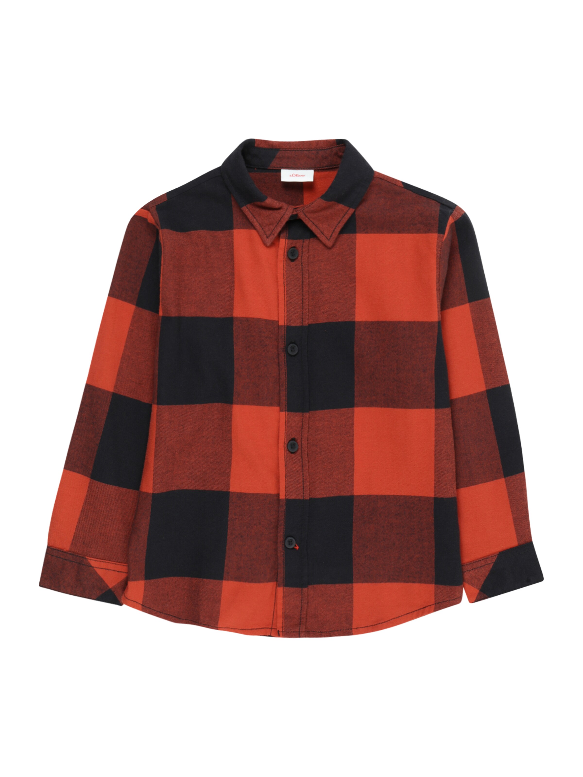 s.Oliver Regular Fit Hemd in Orange: Vorderseite