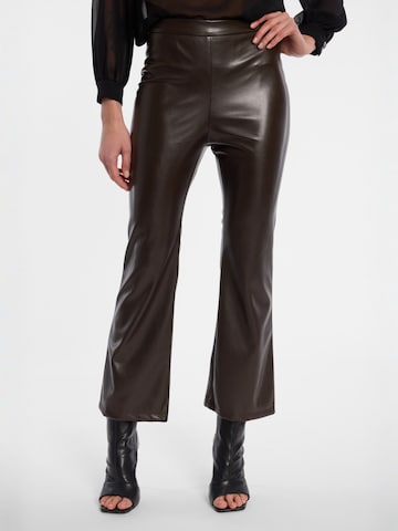Ana Alcazar Tapered Broek 'Eluna' in Bruin: voorkant