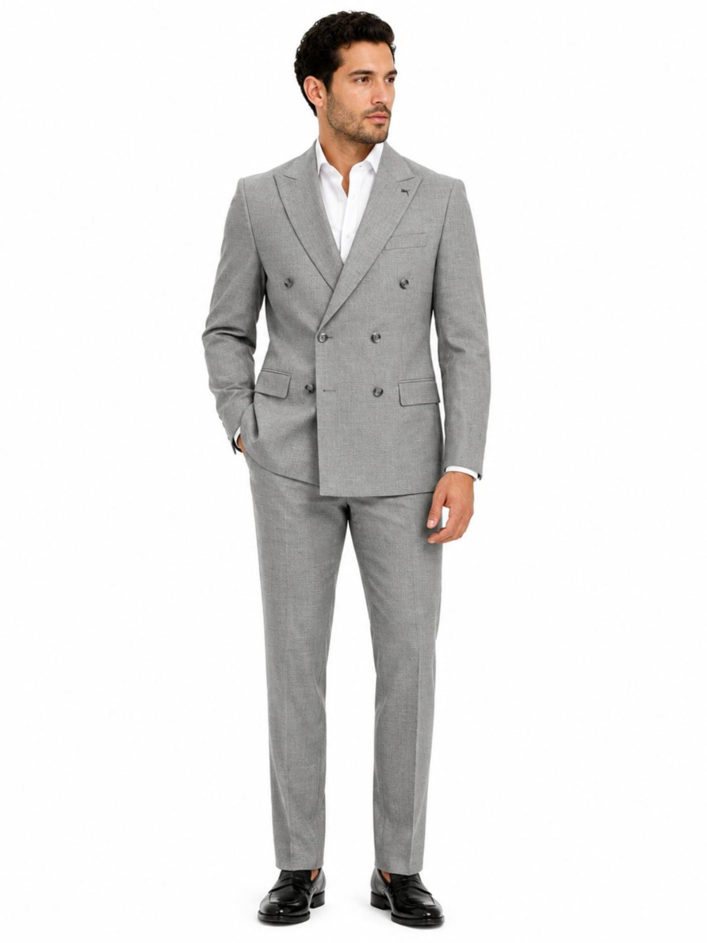 Guild Suit 'Slim Fit Zweireiher Anzug' in 46 in Grey, Item view