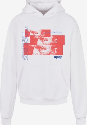 Merchcode Sweatshirt 'Apoh - Van Gogh The Stars' in Weiß: predná strana