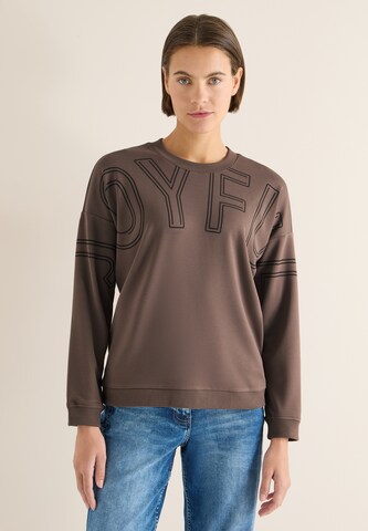 CECIL Sweatshirt in Brown: front