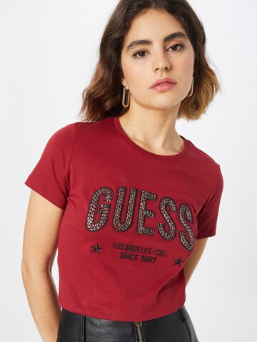 GUESS قميص 'MIRELA' بلون أحمر