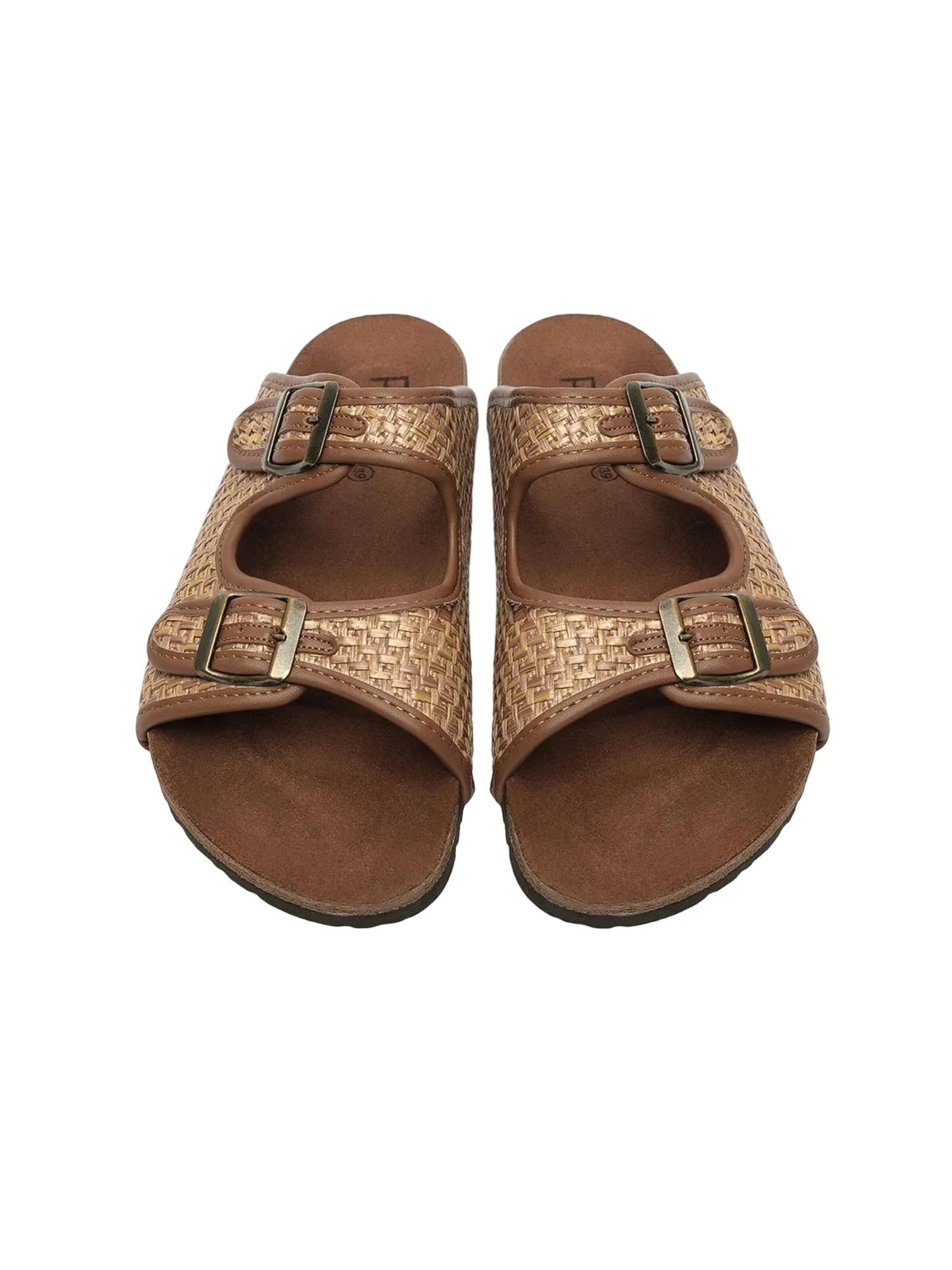 Penti Pantolette 'PENTI Damen PIA Slides'‌‌‌‌‌‌‌‌‌‌ in Braun: Vorderseite