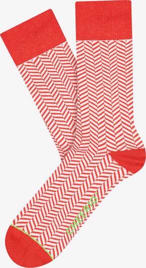 CHEERIO* Socks 'HERRINGBONE HOMIE' in Red / White, Item view