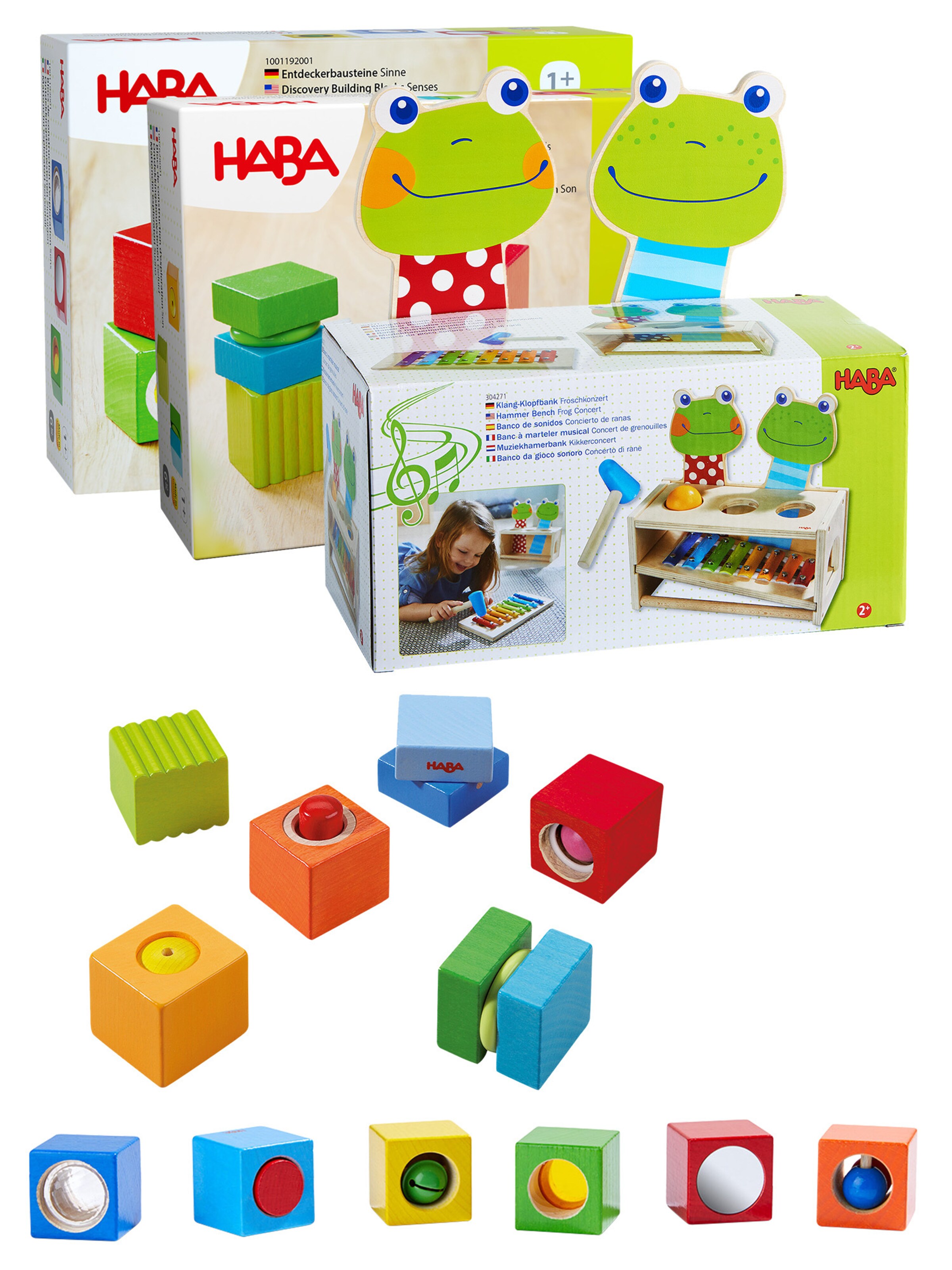 HABA Lernspielzeug ' Klang Entdecker-Bausteine ' in Mischfarben