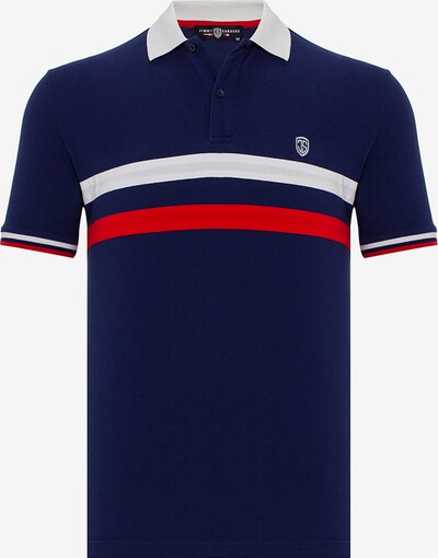 Jimmy Sanders Kurzarm Shirt mit gestreiftem Muster in navy, Produktansicht
