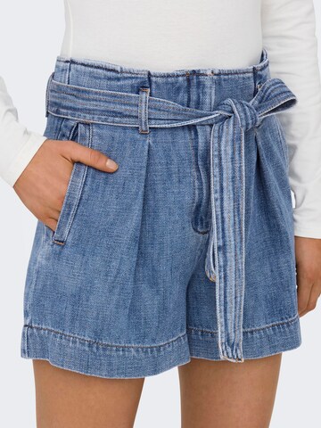 ONLY Loosefit Bandplooi jeans 'Jenna' in Blauw