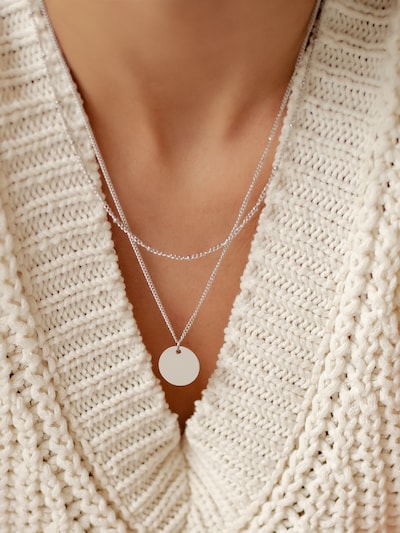 Hey Happiness Kette 'Circula'‌‌‌‌ in silber, Produktansicht