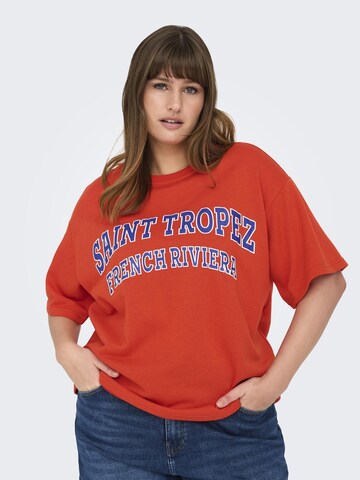ONLY Carmakoma Sweatshirt 'CARJill' in Rood