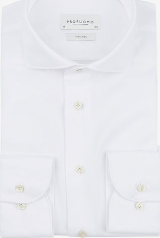Profuomo Slim Fit Hemd in Weiß: Vorderseite