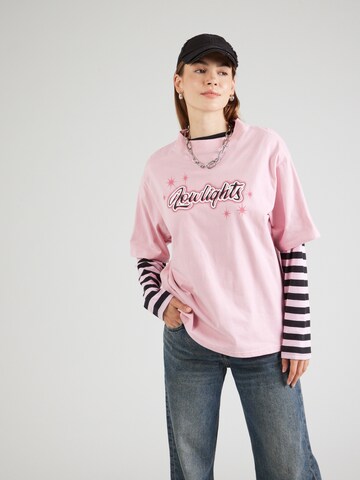 Low Lights Studios Oversized bluse 'SPARKLE' i pink