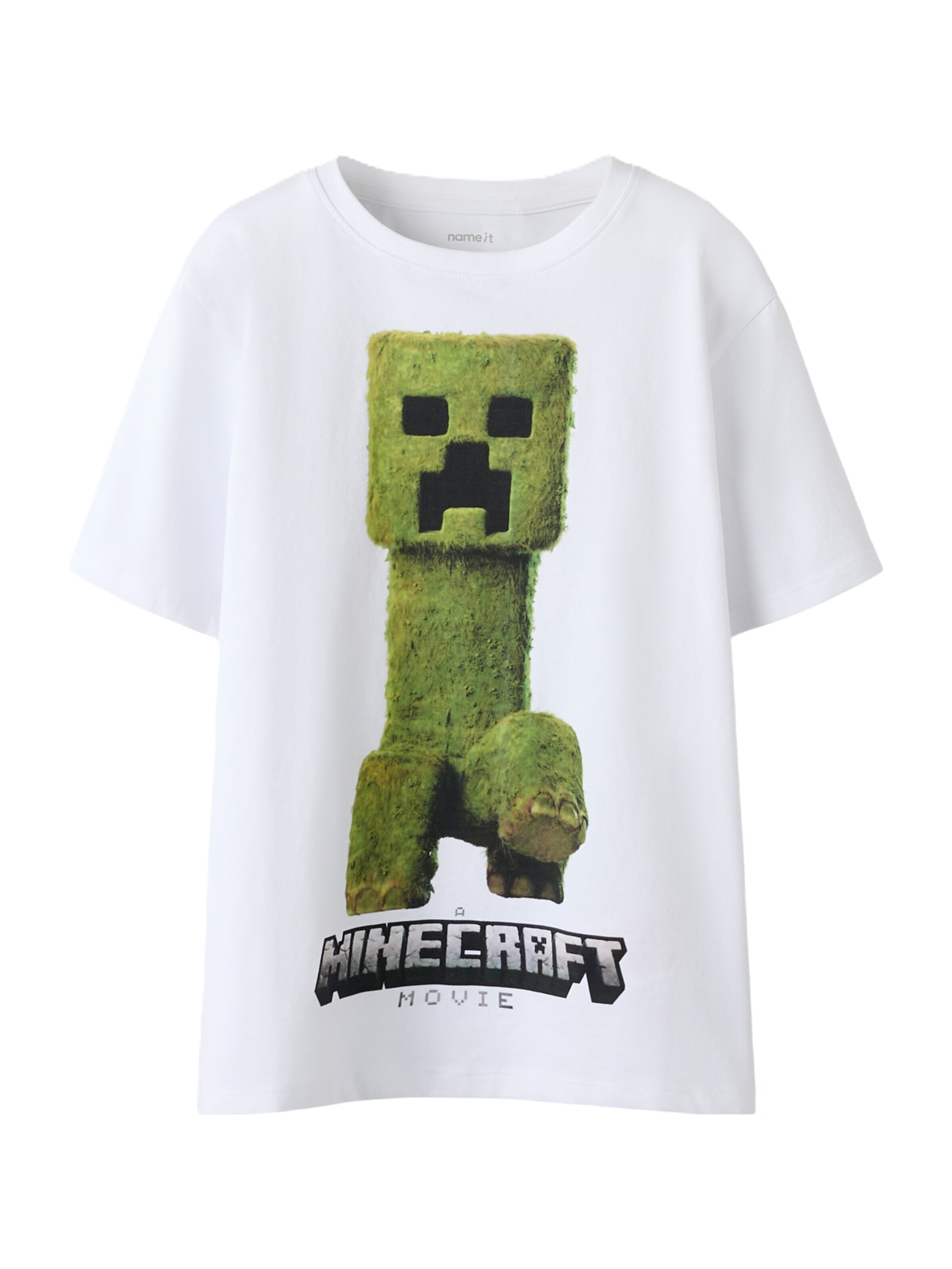 NAME IT Tričko 'NKMNORAN MINECRAFT' – bílá: přední strana