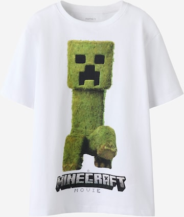 NAME IT Paita 'NKMNORAN MINECRAFT' värissä valkoinen: etupuoli