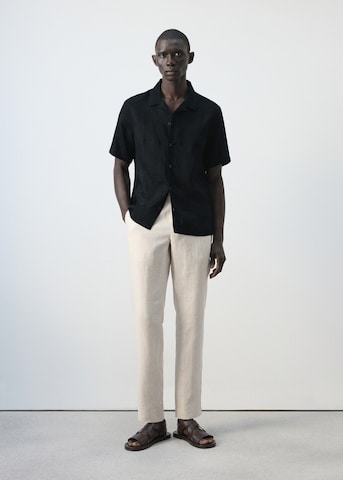 MANGO MAN Regular fit Button Up Shirt 'Ants' in Blue