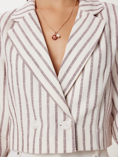 Happiness İstanbul Μπλέιζερ σε κρεμ / καφέ μελανζέ, Άποψη προϊόντος