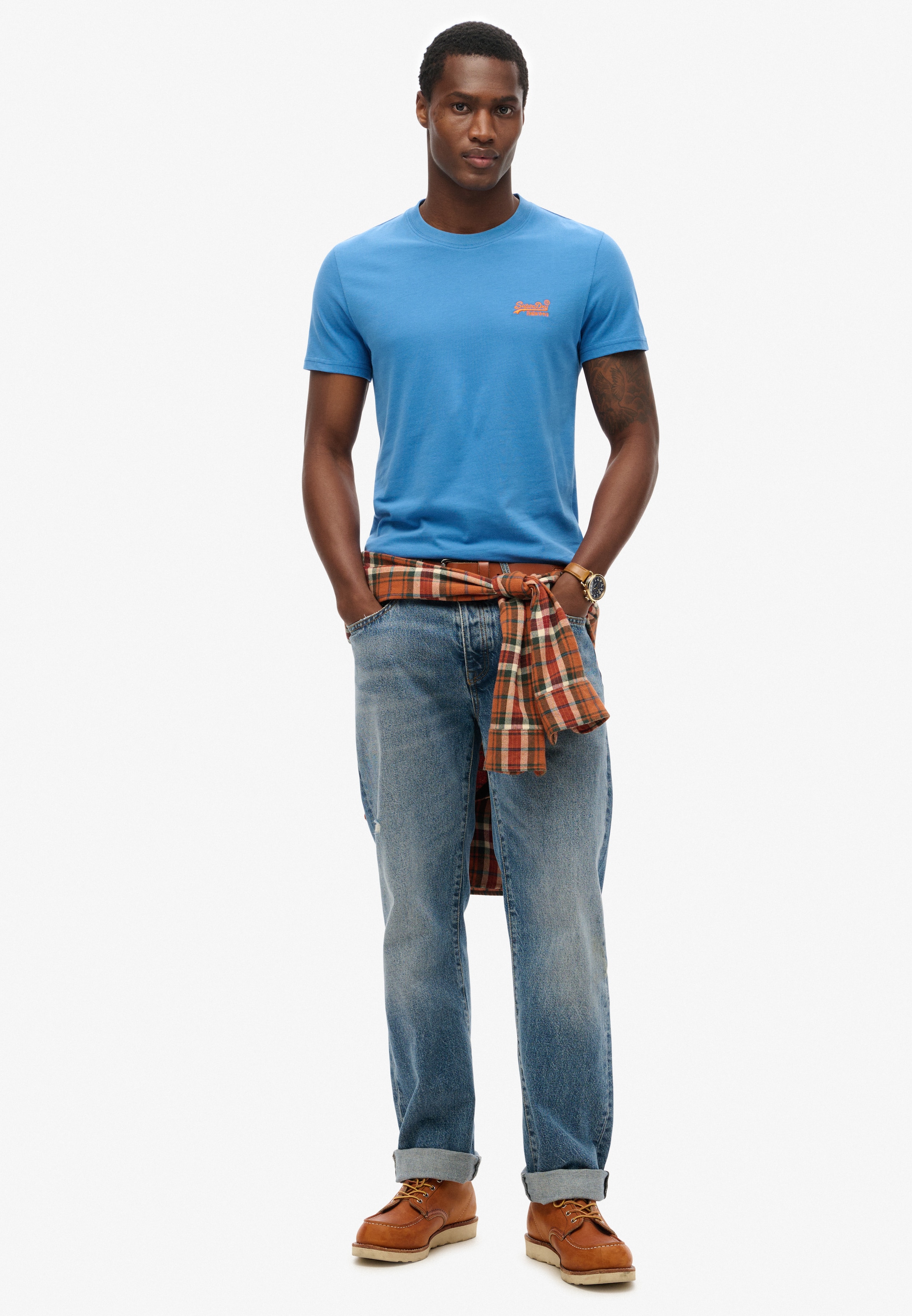 Superdry Тениска 'Essential' в синьо