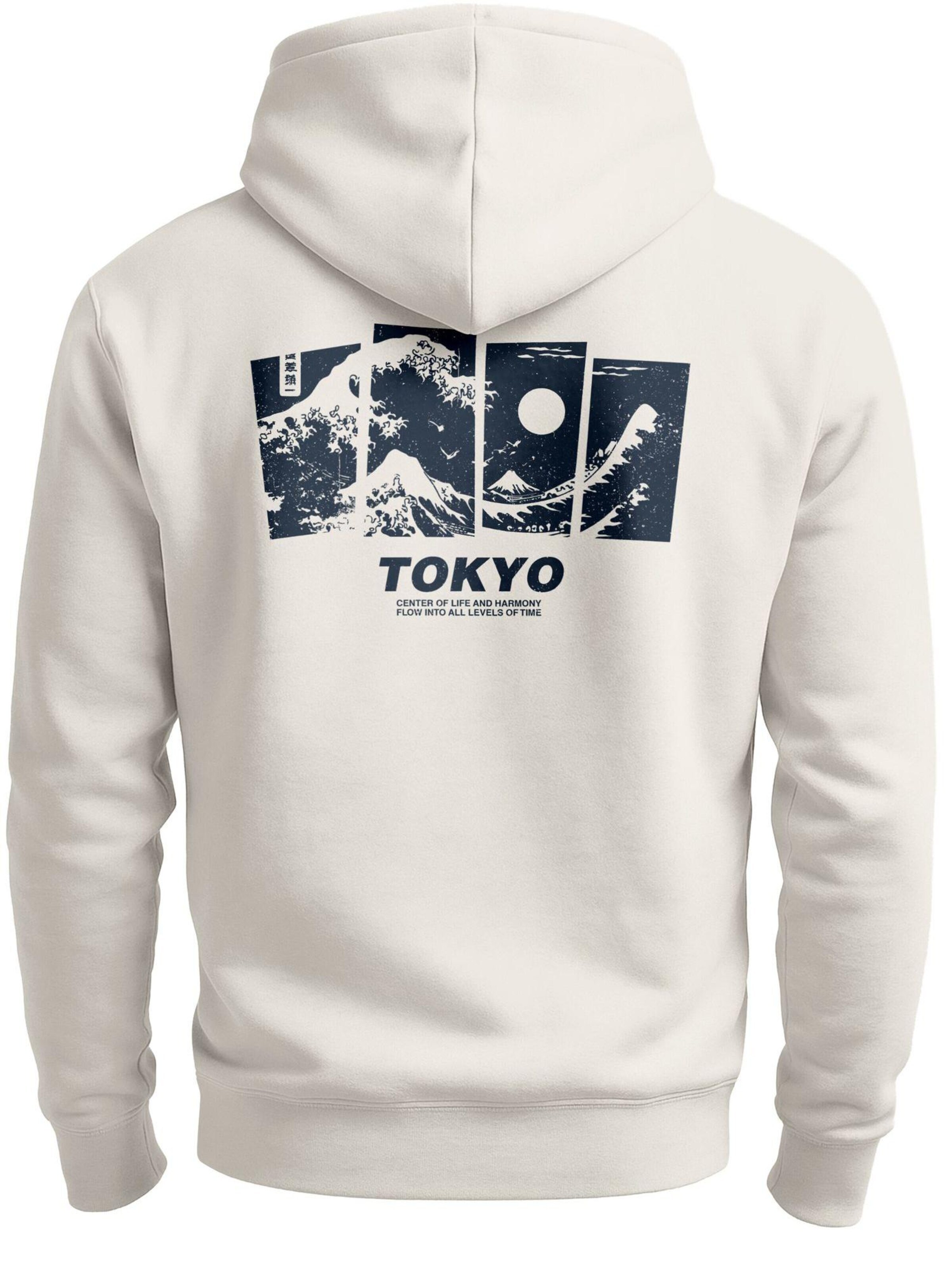 Neverless Sweatshirt 'Tokyo Wave' in Beige