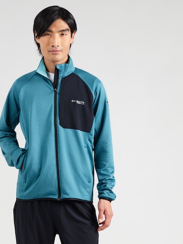 COLUMBIA Funkcionalna jopa iz flisa 'Triple Canyon™ Grid II' | zelena barva: sprednja stran