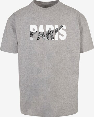 Merchcode T-Shirt  'Paris Eiffel Tower' in Grau: predná strana