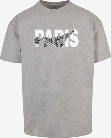 T-Shirt 'Paris Eiffel Tower' Merchcode en gris : devant