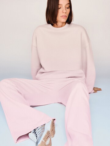 Bershka Zvonové kalhoty Kalhoty – pink