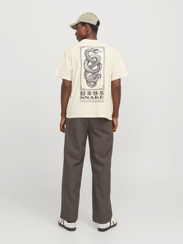 Maglietta 'JORSNAKE' di JACK & JONES in bianco