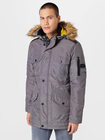 INDICODE JEANS Winter Jacket 'Carpelan' in Grey: front