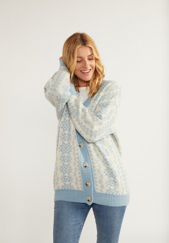 usha BLUE LABEL Вязаная кофта в Бежевый: спереди