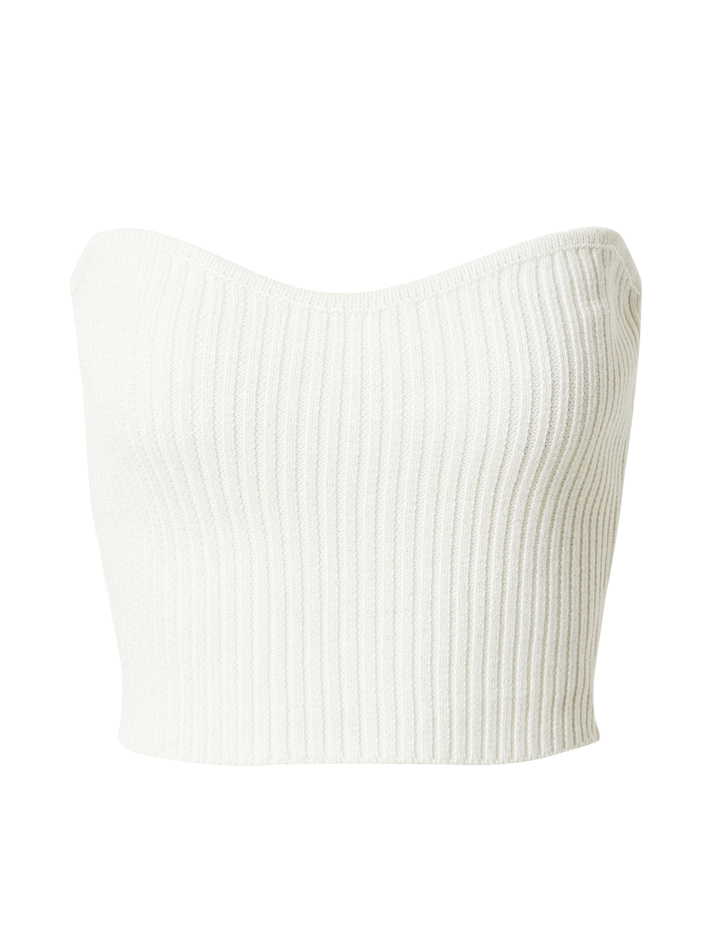 NLY by Nelly Вязаный топ в Белый: спереди