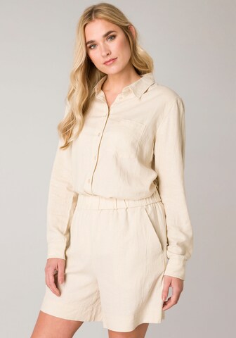 BASE LEVEL Loose fit Pants in Beige: front