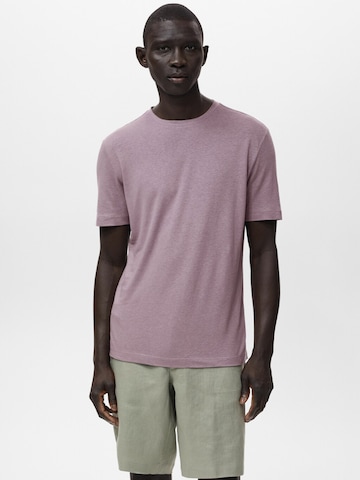 Tricou 'LIMAN' de la MANGO MAN pe mov: față