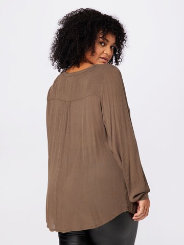 KAFFE CURVE Blouse 'Ami' in Brown