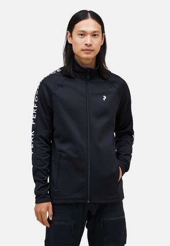 PEAK PERFORMANCE Fleece jas in Zwart