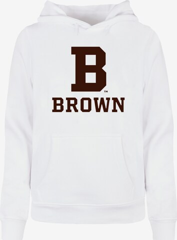 Sweat-shirt 'Brown University' Merchcode en blanc : devant