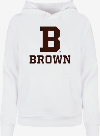 Merchcode Sweatshirt 'Brown University' in White: front