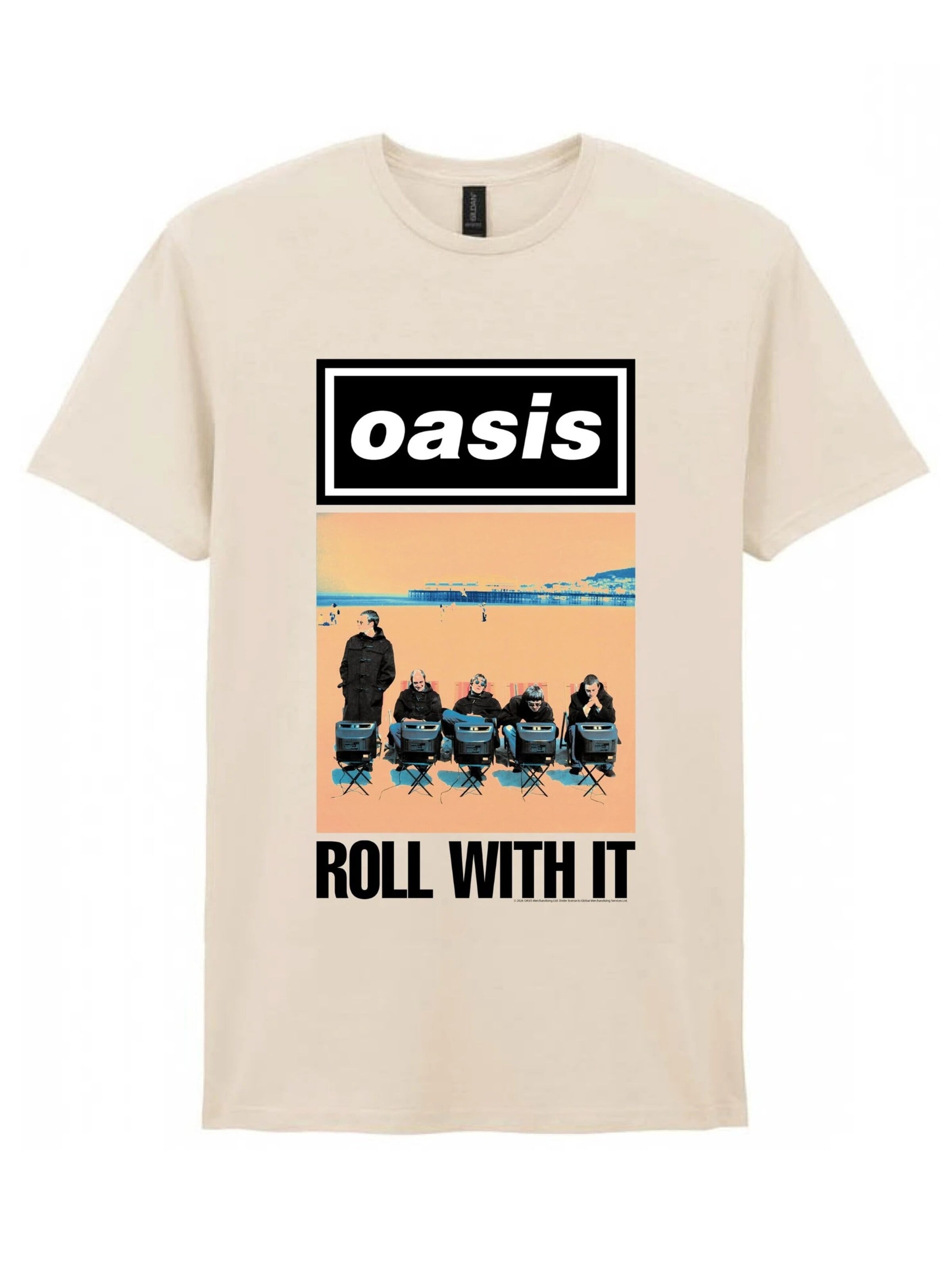 Oasis Shirt 'Oasis Roll With It T-Shirt'‌‌ in Weiß: Vorderseite