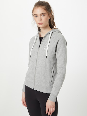 Hummel Athletic Zip-Up Hoodie in Grey: front