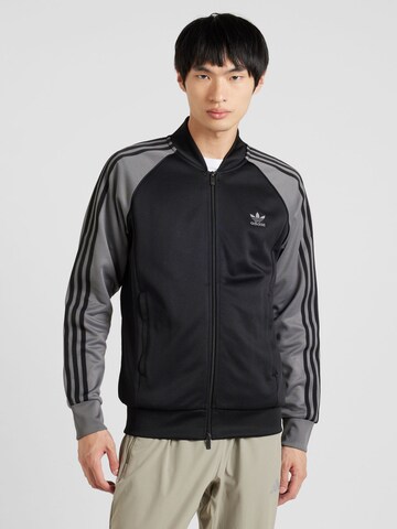 ADIDAS ORIGINALS Sweatjacke 'Adicolor Classics Sst' in Schwarz: Vorderseite