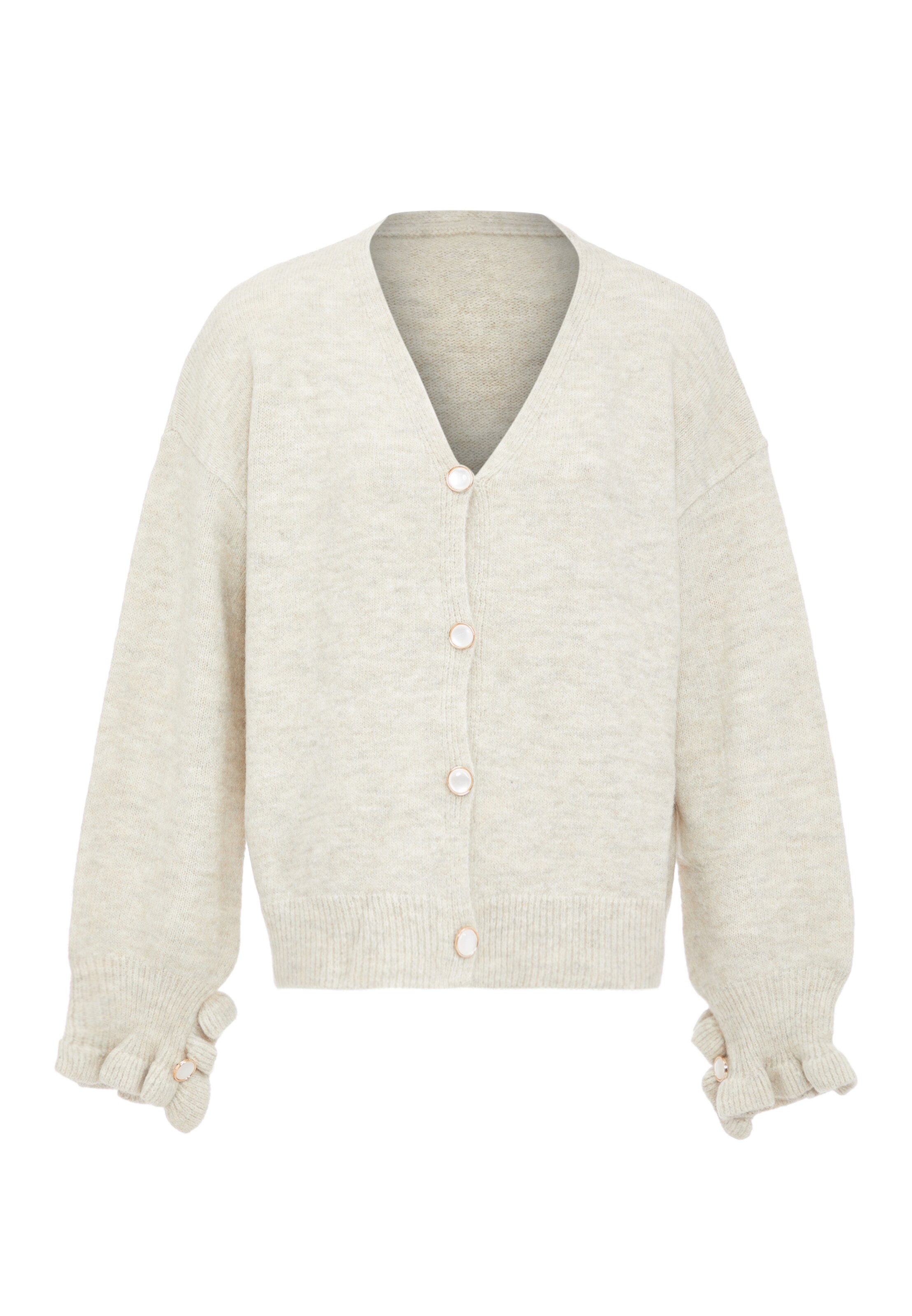 aleva Knit cardigan in Beige: front