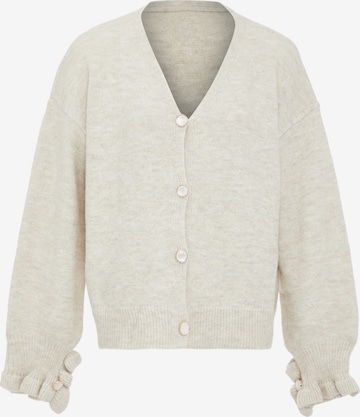 aleva Knit Cardigan in Beige: front