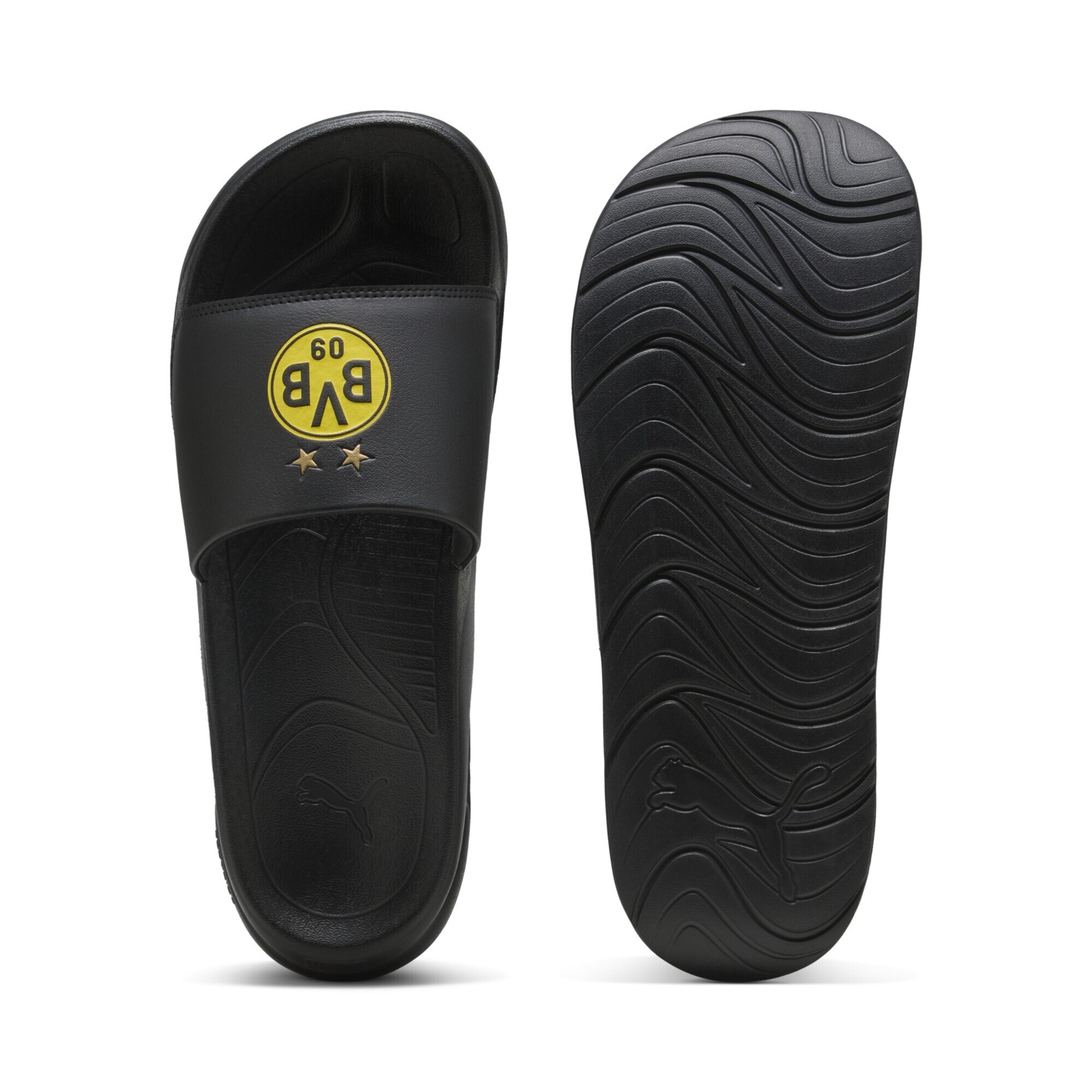 PUMA Pantolette 'Softride Teamcat BVB' in Schwarz