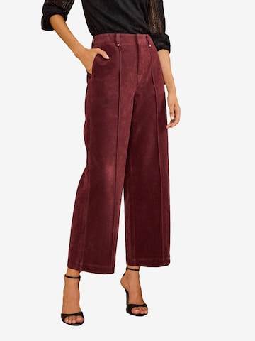 love & roses - Pierna ancha Pantalón en rojo: frente