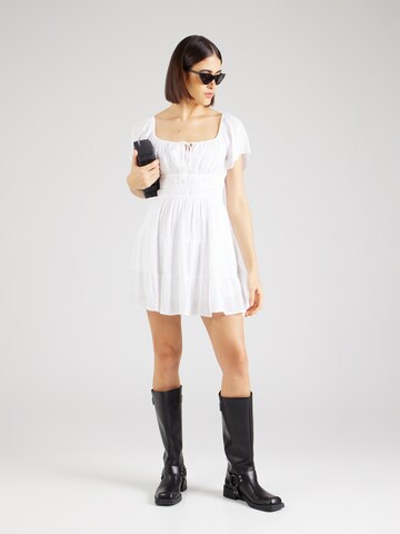 HOLLISTER Summer dress 'CHANNELED' in White