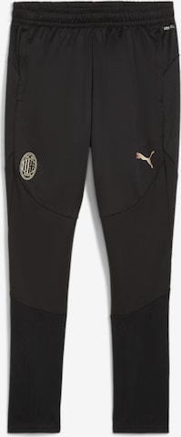 Coupe slim Pantalon de sport 'AC Milan' PUMA en noir : devant