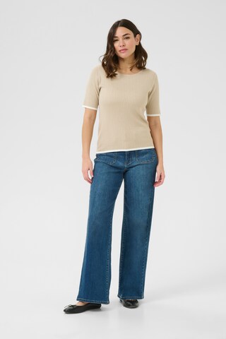 Kaffe - Jersey 'Lizza' en beige