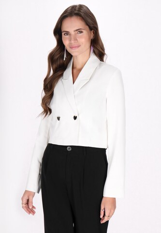 faina Blazer in White: front