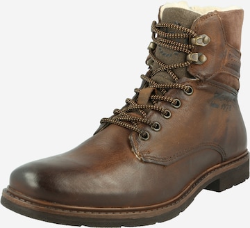 bugatti Lace-up boots 'Vandal II' in Brown: front