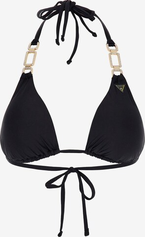 GUESS Triangle Bikini Top in Black: front