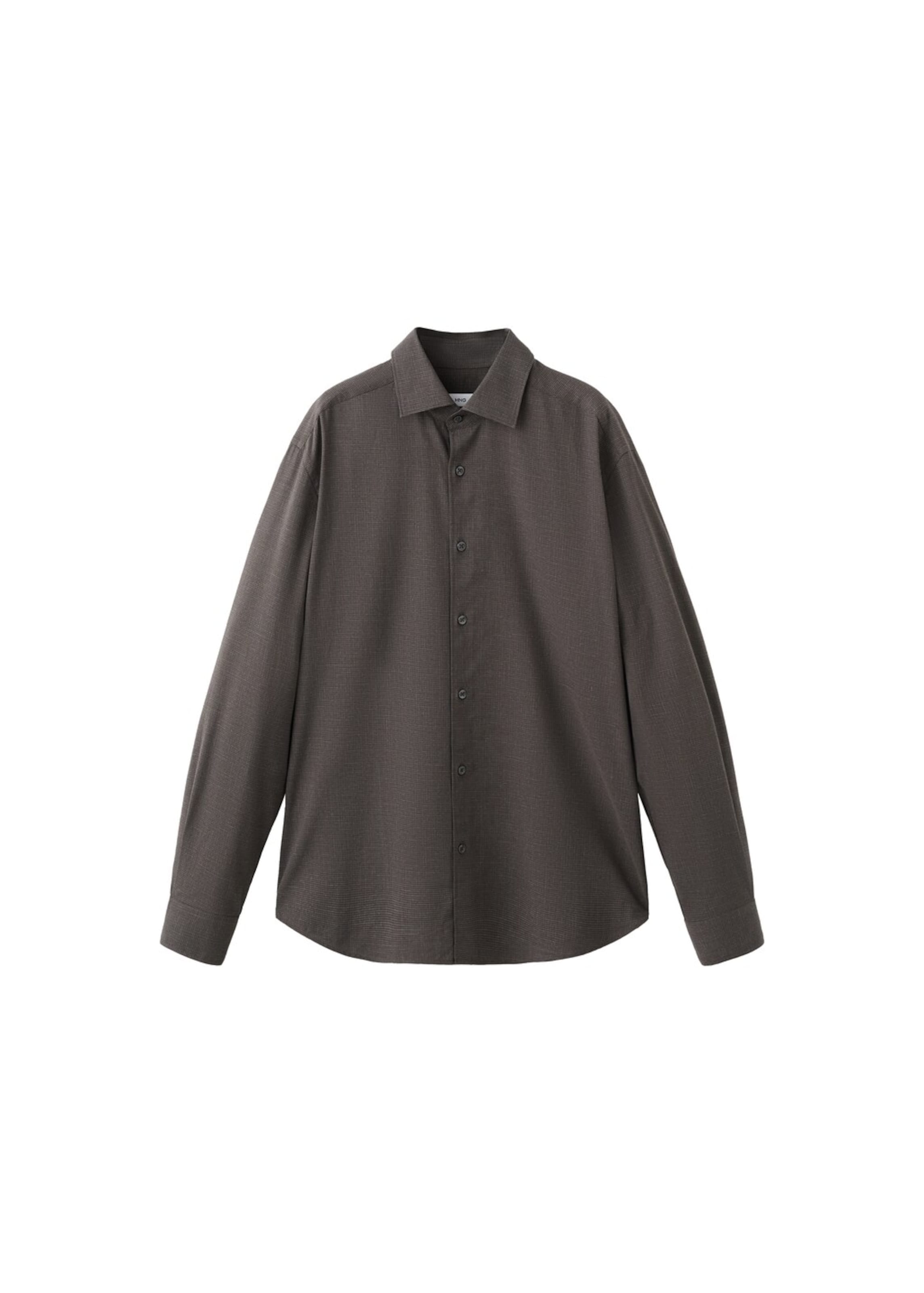 MANGO MAN Button Up Shirt 'Ares' in Brown: front